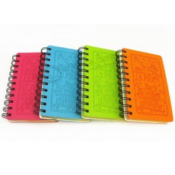 Cartoon Embossed Leather Wire-O Notebooks (WH-006) for custom with your logo