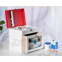 定制高-优质实用家用木制医疗箱带窗
