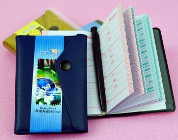 Wholesale custom high quality Promotional Soft PVC Leather Telephone Books with Buckle