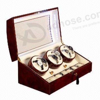 Alto personalizzato-Scatola di ricarica per orologi in legno lACcato lucido di qualità