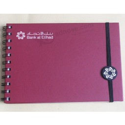 Groothandel custom hoge kwaliteit bank aangeVaderste plastic spiraal zakelijke notEbook (Ac-027)