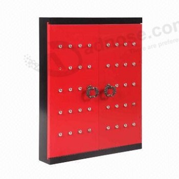 Alta personalizado-CaiXa de presente de eXibição de jóias em forma de porta vermelha de qualidade
