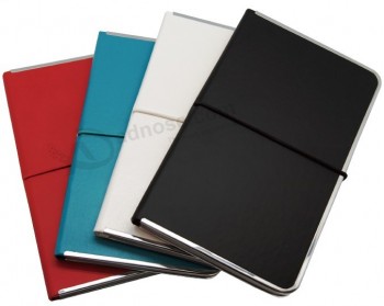 Wholesale custom high quality Leather Cover Agenda with Metal Bordure