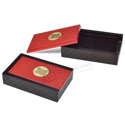 Personalizado alto-Máquina cnc de calidad que talla la caja de regalo de Colección de monedas de madera