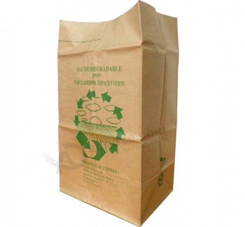 可生物降解的牛皮纸垃圾袋，用于定制您的徽标