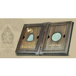 Benutzerdefinierte hoch-Qualität Buch-förmige Jade Buddha Pendent Display-BoX