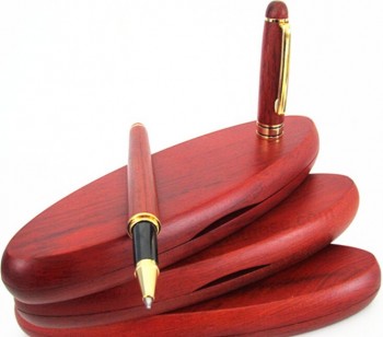 批发定制高品质私人定制红木圆珠笔和盒套