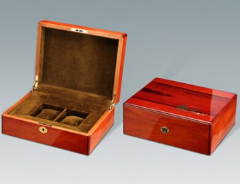Personalizado alto-Caja de eMpensilvaniaquetado del reloj de madera brillante eXcelente de calidad