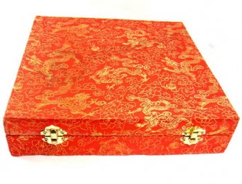 Boîte de support de cadeau de tissu de soie de style traditionnel pour la Coutume avec votre logo