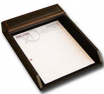 AtAcado personalizado de alta qualidade bandeja de Papéis carta de madeira de luXo Para hotal