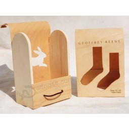 Caja de regalo de almC.Aenamiento de medias de madera de pino Pensilvaniara personalizar Con su logotipo