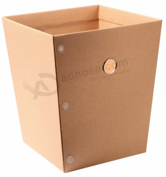 Wholesale custom high quality Biodegradable Waste Paper Basket with Magic Tape