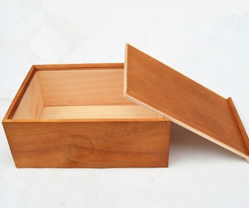 あなたのロゴとカスタムのための大きな引っ張りタイプの木製の収納ボックス
