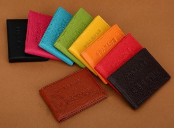 Wholesale custom high quality Colorful Leather Driver′s License Case