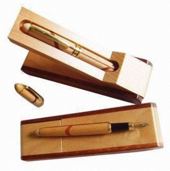 En gros personnalisé de haute qualité nouveau stylo en bois de bureau avec boîte mécanique