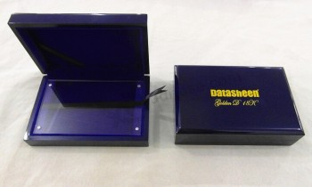 ロイヤルブルー電子製品パッケージ木箱 (Wb-926) あなたのロゴとのカスタムのために
