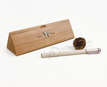 Caja de lápices de madera triangular liso Con d生态rC.Aión (C.A-031) Pensilvaniara personalizado Con su logotipo