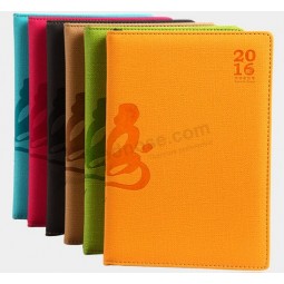 2017 Wholesale custom high quality Debossed Logo Leather Notebooks
