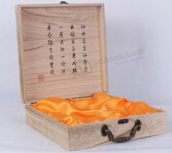 Nature Pine Wooden Storage Box for Equipments for custom with your logo