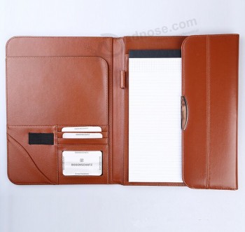 Wholesale custom high quality Luxury Brown Leather Commercial Portfolio