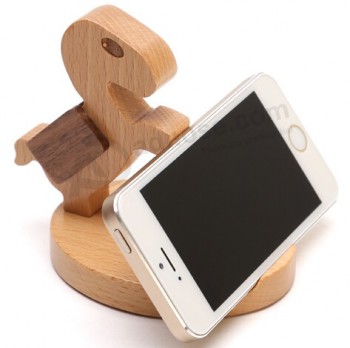 New Cartoon Shape Wooden Phone Stand for custom with your logo