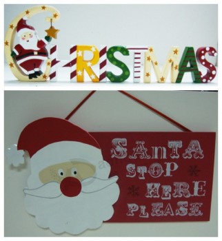 Wooden Christmas Holiday Decoration Ornaments (CO-009) for custom with your logo