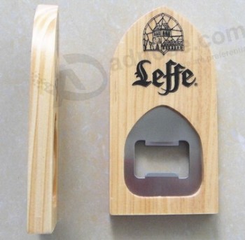 Customed logo houten flesopener voor op maat met uw logo