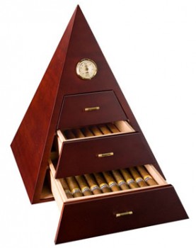 Pyramide supérieure-Humidor en forme de cigare pour la Coutume avec votre logo