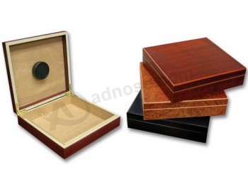 定制木制雪茄盒，带有贴面，可根据您的标识定制