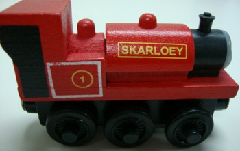 도매 주문 최고-꼬마 목조 칠한 기차 장난감 (Tt-001)