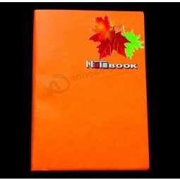 Groothandel aangeVaderste hoogwaardige maple printing lederen notEbooks met metalen logo (Wh-006)