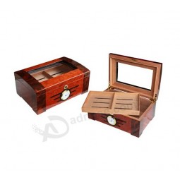 роскошная деревянная коробка для сигар с увлажнителем для вашего логотипа