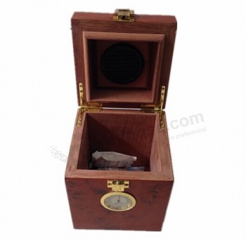 Humidor de almC.Aenamiento de cigarros de madera de la naturaleza pequeña Pensilvaniara personalizar Con su logotipo