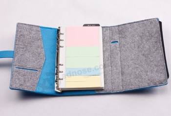 AtAcado personalizado de alta qualidade pequena lã cinza feltro livro de telefone de rouPas