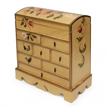 Wholesale custom high-end Natural MDF Painting Jewelry Chest