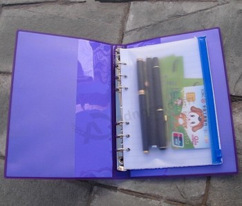 Großhandel benutzerdefinierte hochwertige lila PVC-Abdeckung NotEbook
