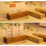Groothandel op maat hoge kwaliteit natuur houten menu desk basis
