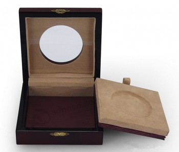 оптовая изготовленная на заказ высокая-Коробка для экспонирования монеты с круглым окном