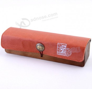 Commercio all'ingrosso di alta personalizzato-Scatole di regalo di penna in pelle legno fine