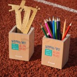 Groothandel custom hoge kwaliteit vierkante schilderij houten bureau pen Collectie case
