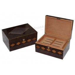 Costume humidor de charuto de madeira mista Para o Costume Com o seu logotipo