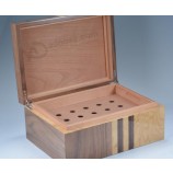 Verniz brilhante misturado charuto de madeira humidor Para personalizar Com o seu logotipo