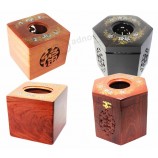 Boîtes de mouchoirs en bois personnalisées pour hotals (Tb-001) Pour la Coutume avec votre logo