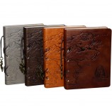 Wholesale custom high quality Embossed Sea Rover Mape Leather Notebooks with your logo