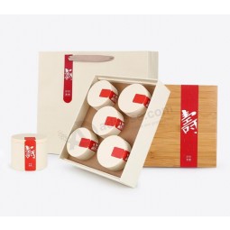 Wholesale custom high-end Nature Bamboo Tea Gift Box