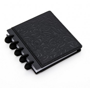 Zwarte spiraal bind notiStropdasboekje voor gEbruik met uw eMbleem