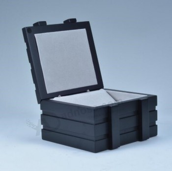 оптовая изготовленная на заказ высокая-конец матовый черный коллекция часы деревянная коробка