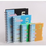 CDe Anúncios.ernos de espiral de imPressão de pláStico com divisórias Para personalizDe Anúncios.o com seu logotipo