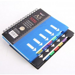 A5 Metal Spiral Subject Notebook with Divider for custom with your logo