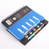 A5 Metall Spirale Thema NotEbook mit Teiler für benutzerdefinierte mit Ihrem Logo